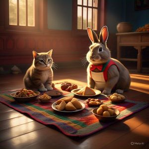 a_colorful_newari_dining_mat_dastarkhwan_is meta ai